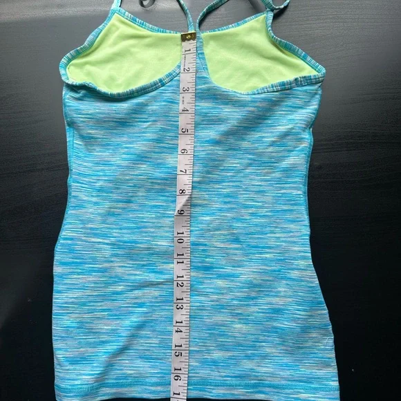 Ivivva by Lululemon Athletica Girls Space Dye Blue Y Back Shelf Bra Tank Top - Picture 6 of 6